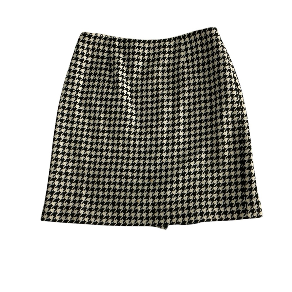 Casual Corner Mini Pencil Skirt Houndstooth Black and White Size 4P